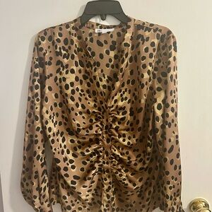 Animal print top.